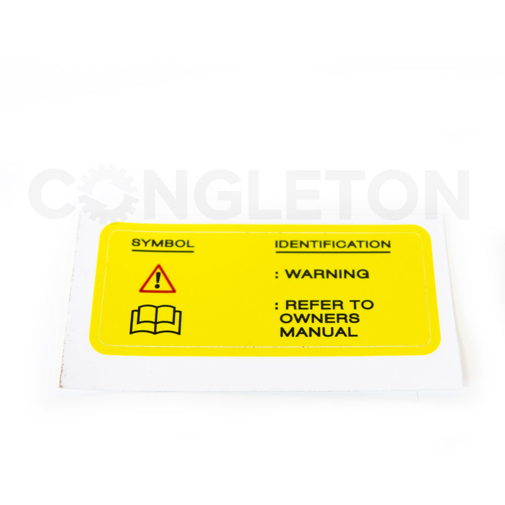 1987-1989 Range Rover Classic Warning Sticker