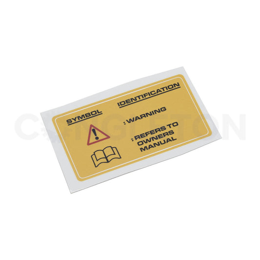 Range Rover Classic Warning Symbol ID Underbonnet Decal